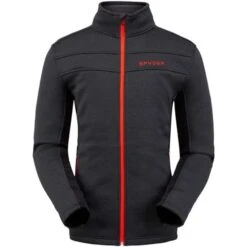 Spyder Men's Encore Full Zip Fleece Jacket -Ski Sales Shop 191250001 encore fz flc blk