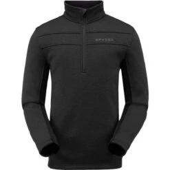 Spyder Men's Encore Half Zip Fleece Jacket -Ski Sales Shop 191252001 encore halfz flc blk