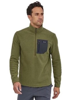 Patagonia Men's R1 Air Zip-Neck -Ski Sales Shop 2122 patagonia mensr1airzipneck palogreen2