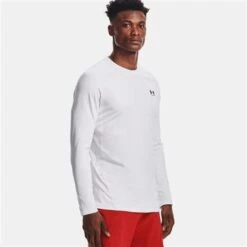 Under Armour Men's ColdGear Armour Fitted Crew -Ski Sales Shop fw23 und 1366068 wh blk 1