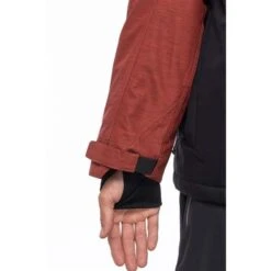 686 Men's GEO Insulated Jacket -Ski Sales Shop fw23 686 mensgeoinsulatedjacket brickredcolorblock 13