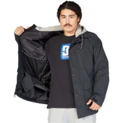 DC Shoes Men's Bandwidth Jacket -Ski Sales Shop fw23 dc mensbandwidthjacket black 4
