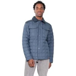 Obermeyer Men's Wilder Down Shirt -Ski Sales Shop fw23 obermeyer menswilderdownshirt rawindigo