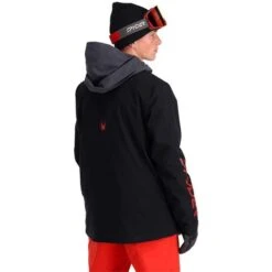 Spyder Men's Anthem GTX Insulated Jacket -Ski Sales Shop fw23 spyder mensanthemgtxinsulatedjacket blackvolcano 2