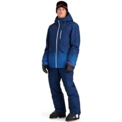 Spyder Men's Anthem GTX Insulated Jacket -Ski Sales Shop fw23 spyder mensanthemgtxinsulatedjacket fadedgeocollegiate 3