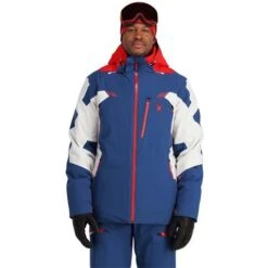 Spyder Men's Leader Jacket -Ski Sales Shop fw23 spyder mensleadergtxjacket abyssvolcano 1