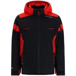 Spyder Men's Monterosa GTX Jacket -Ski Sales Shop fw23 spyder mensmonterosagtxjacket blackvolcano 9