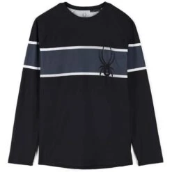 Spyder Men's Pump Lightweight Crew Neck -Ski Sales Shop fw23 spyder menspumplightweightcrewneck black