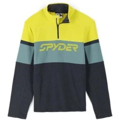 Spyder Men's Speed Half Zip Fleece Jacket 16 Spyder Men's Speed Half Zip Fleece Jacket -Ski Sales Shop fw23 spyder mensspeedhalfzipfleecejacket ebonycitron 1