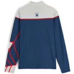 Spyder Men's Spirit Of '78 Zip T-Neck -Ski Sales Shop fw23 spyder mensspiritof78ziptneck glacier abyss 2