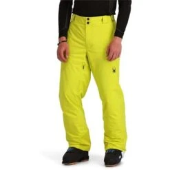 Spyder Men's Traction Pant -Ski Sales Shop fw23 spyder menstractionpant citron 1