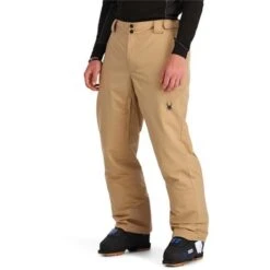 Spyder Men's Traction Pant -Ski Sales Shop fw23 spyder menstractionpant tannin 1