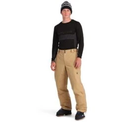 Spyder Men's Traction Pant -Ski Sales Shop fw23 spyder menstractionpant tannin 3