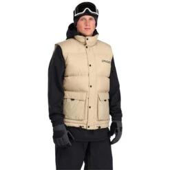 Spyder Men's Windom Down Insulated Jacket -Ski Sales Shop fw23 spyder menswindomdowninsulatedvest safari 1
