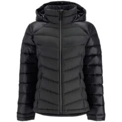 Spyder Women's Timeless Hoodie Down Jacket -Ski Sales Shop fw23 spyder womenstimelesshoodiedownjacket black 3
