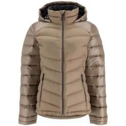 Spyder Women's Timeless Hoodie Down Jacket -Ski Sales Shop fw23 spyder womenstimelesshoodiedownjacket cashmere 3