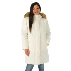 The North Face Women's Arctic Parka -Ski Sales Shop fw23 tnf womensarcticparka white model1
